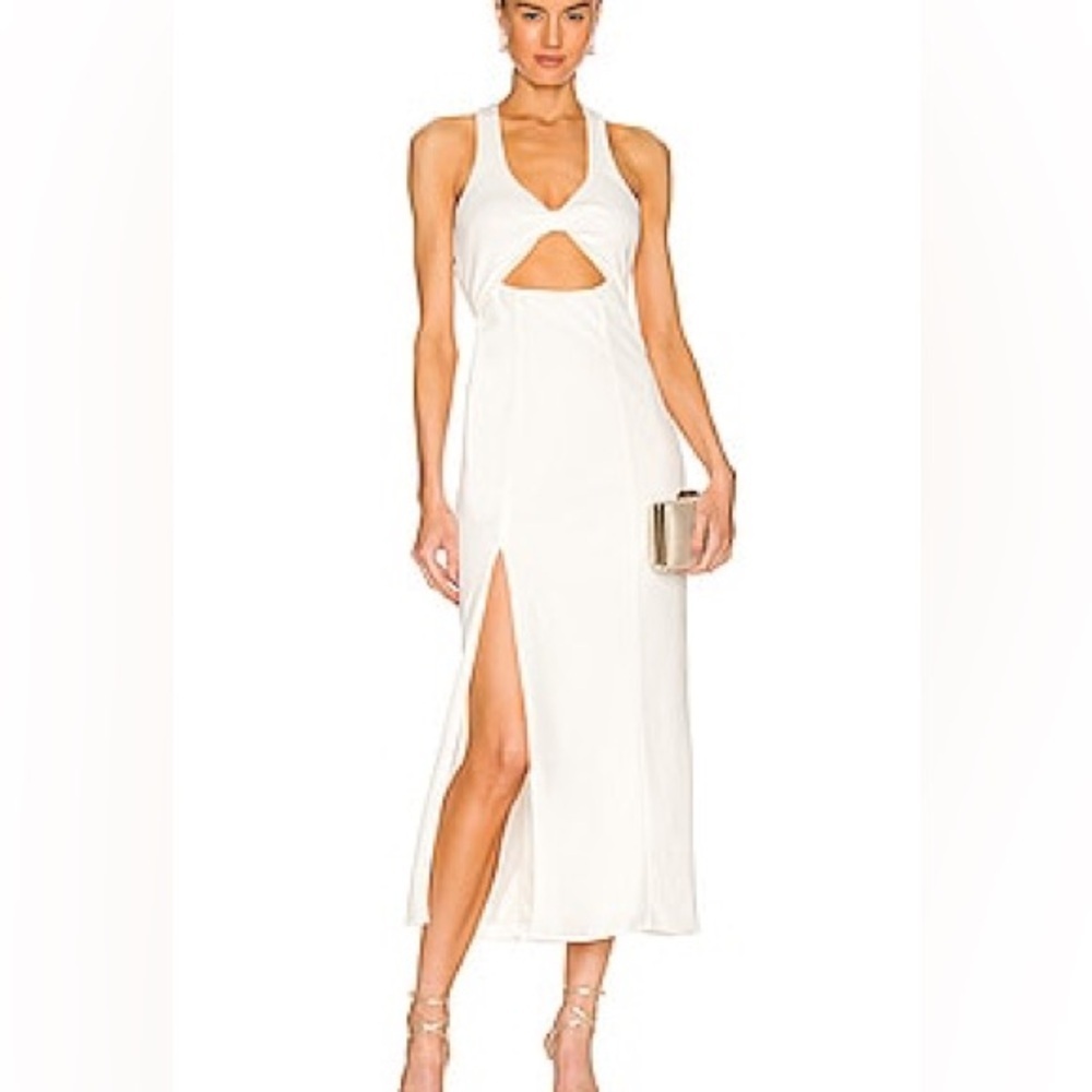 Show Me Your MuMu White Midi Dress